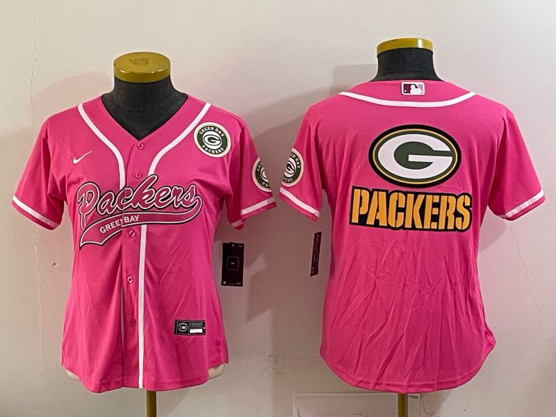 Youth 2025 Green Bay Packers Blank Pink Nike Limited NFL Jersey style 05